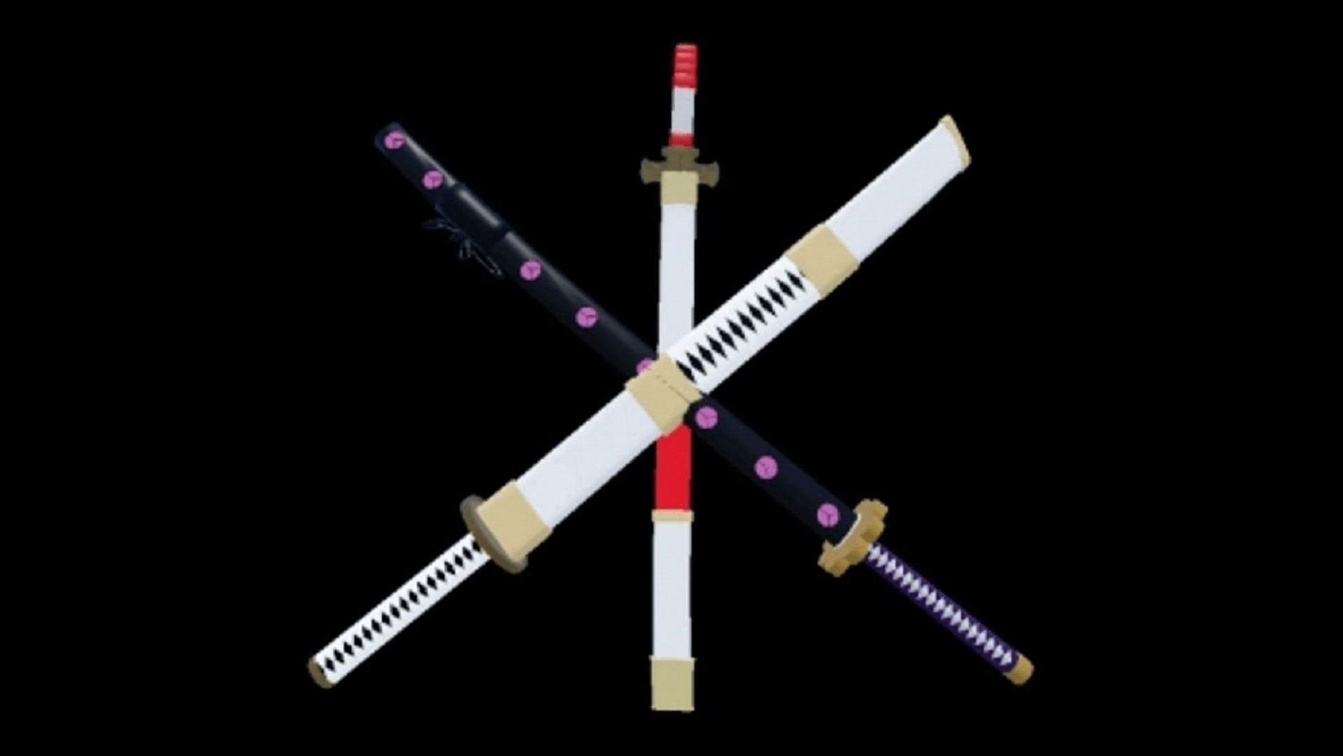 True Triple katana is considered one of the Strongest Swords in Roblox Blox Fruits (Image via Blox Fruits Wiki / Edited by Sportskeeda)