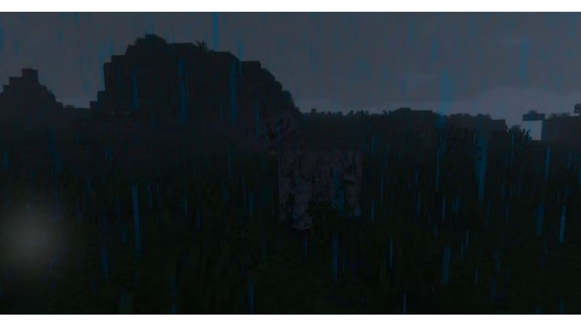A Skeleton Horse spawned in a thunderstorm (Image via Mojang Studios)