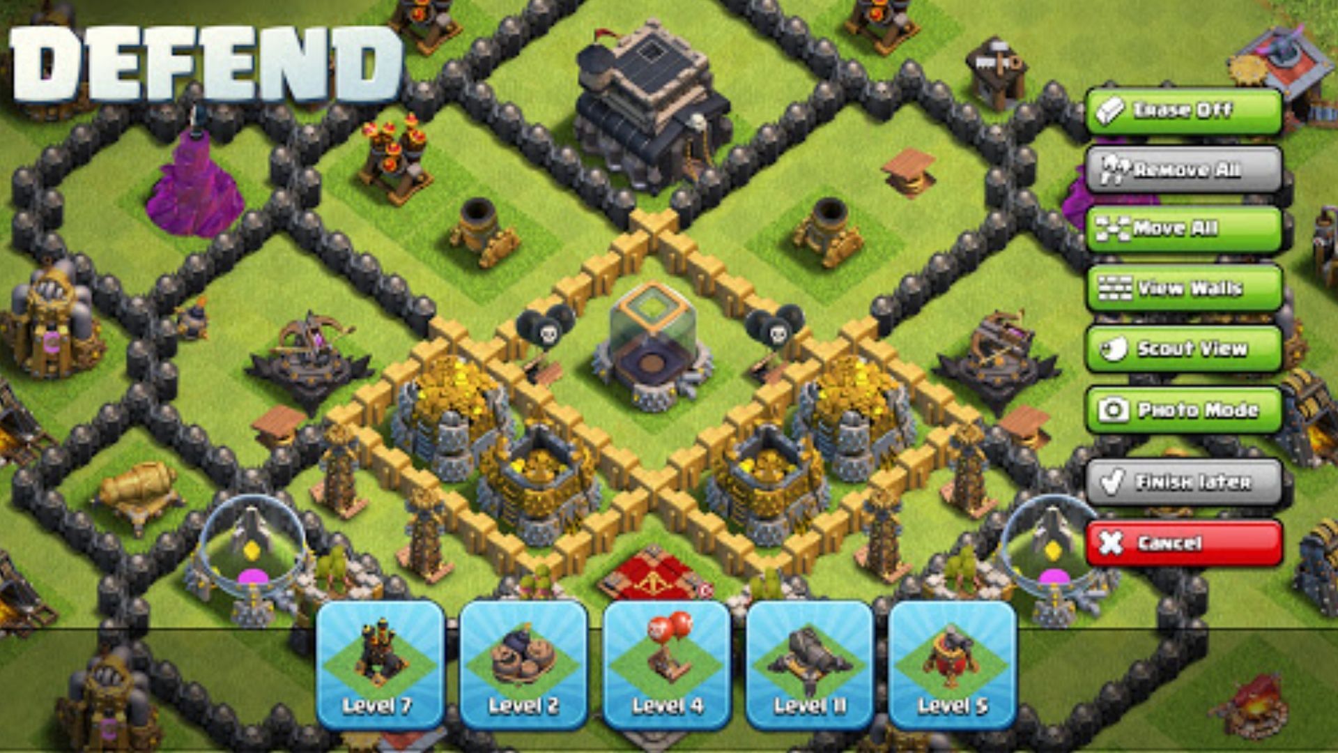 Do not underestimate the value of a good defensive wall (Image via Google Play Store)