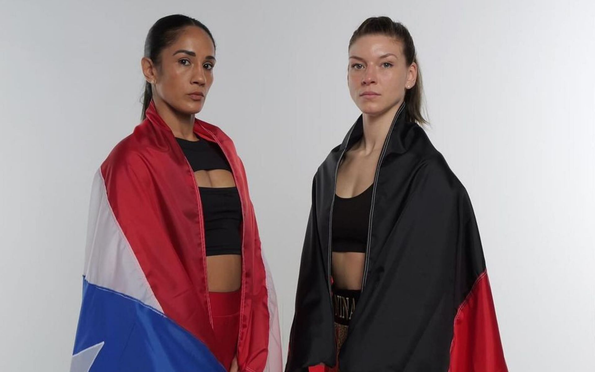 Amanda Serrano (left) to take on her German southpaw Nina Meinke (right) in her next [Image courtesy @serranosisters on Instagram]