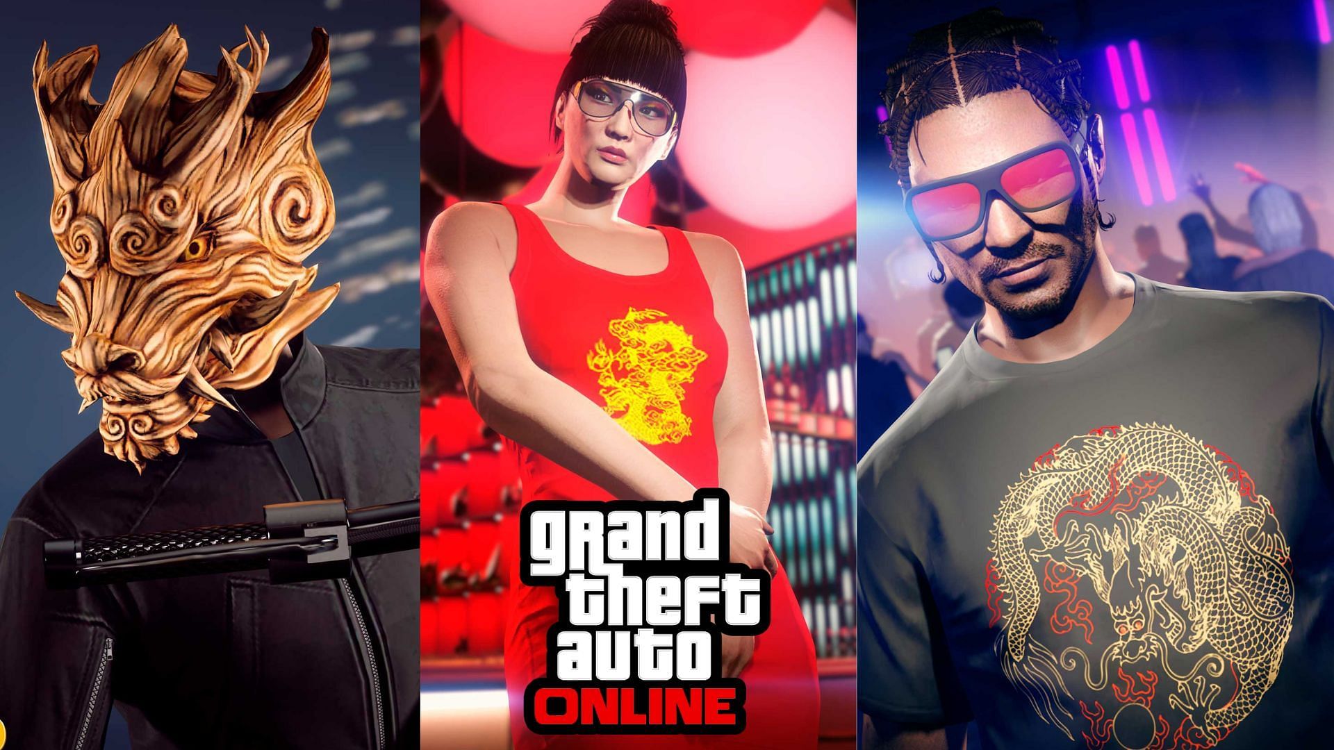 Last week&#039;s free Lunar New Year gifts (Images via Rockstar Games)