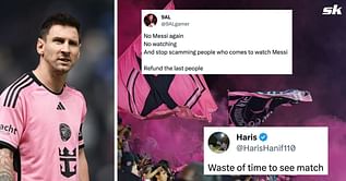 “Stop scamming people”, “Waste of time” - Fans left furious after Lionel Messi is not named in Inter Miami starting line-up to face Vissel Kobe