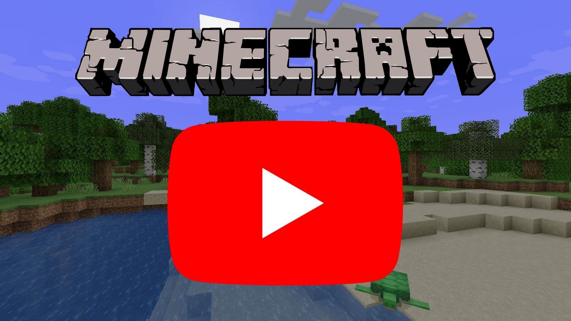 The Youtube and Minecraft logos (Images via Youtube and Mojang)