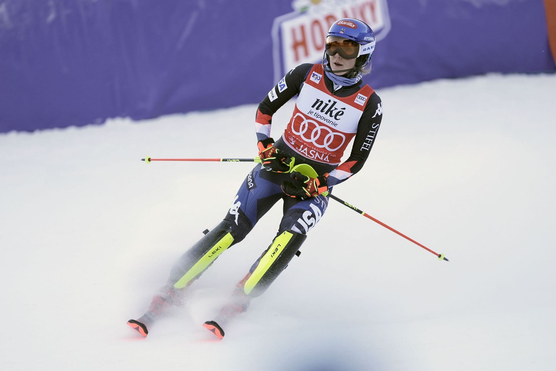 Mikaela Shiffrin says she is aware of the risks of skiing down slopes at significant speed.