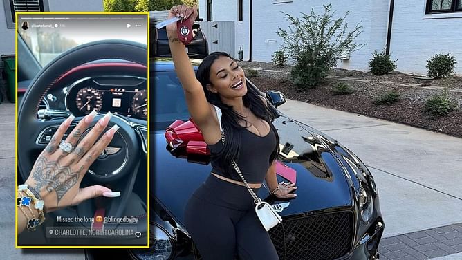 PJ Washington's wife Alisah Chanel flaunts her $235,600 Bentley after first trip back to Charlotte since moving to Dallas