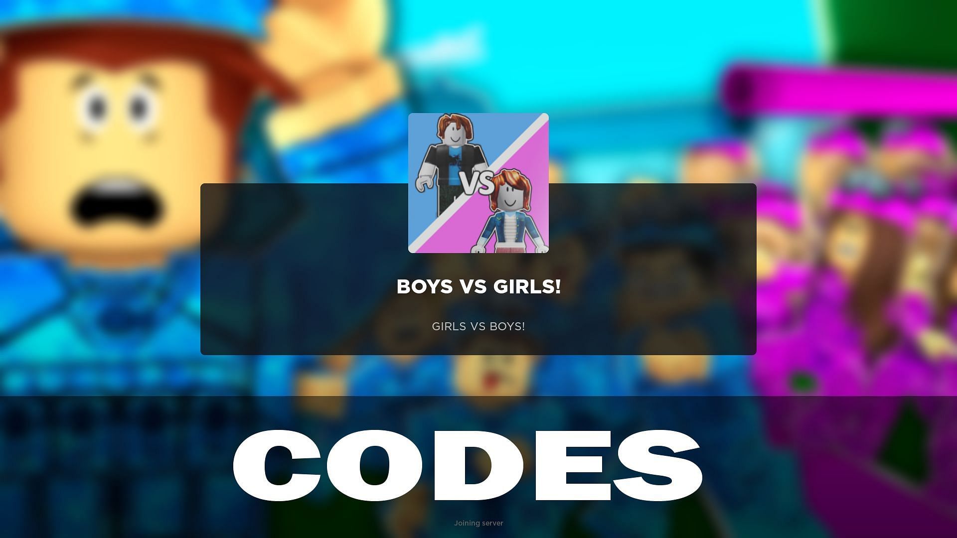 Roblox Boys Vs Girls codes