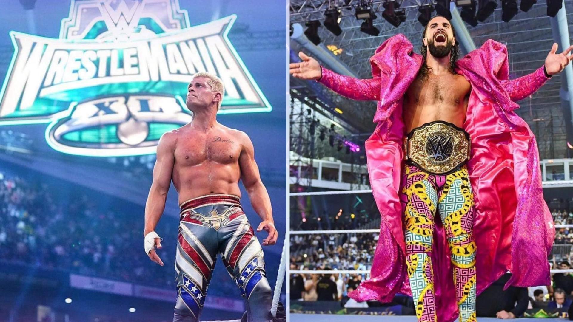 Cody Rhodes and Seth Rollins