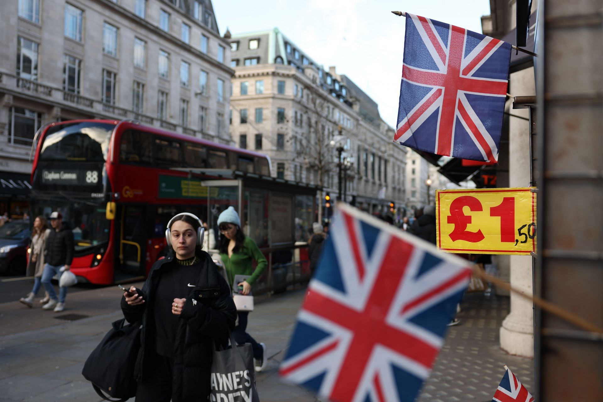 Shoppers Visit The January Sales In Central London