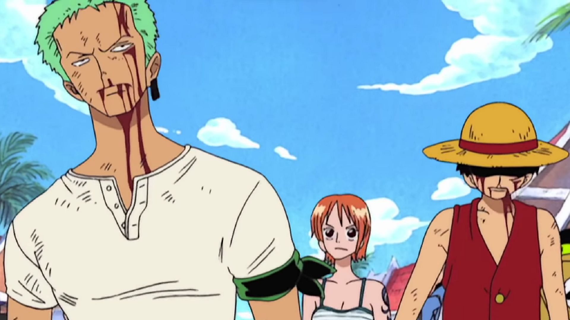 The iconic scene of One Piece in which Luffy and Zoro talk about Teach (Image via Toei Animation)