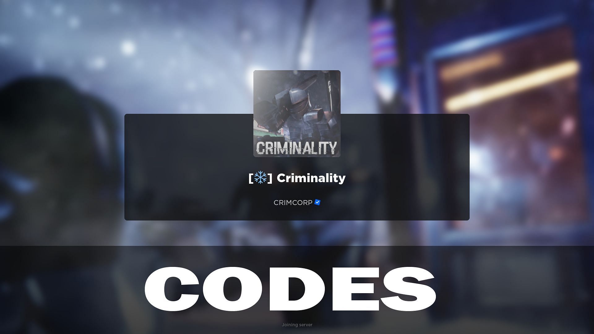 Active Criminality codes