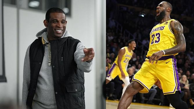 $50,000,000 worth Deion Sanders gushes over billionaire LeBron James as Lakers legend flaunts special Colorado Buffs kicks: "Class, grace, passion"