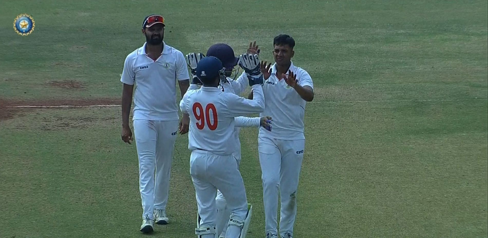 Vidarbha beat Karnataka by 127 in the quarterfinals. (Pic: @BCCIdomestic/ X)