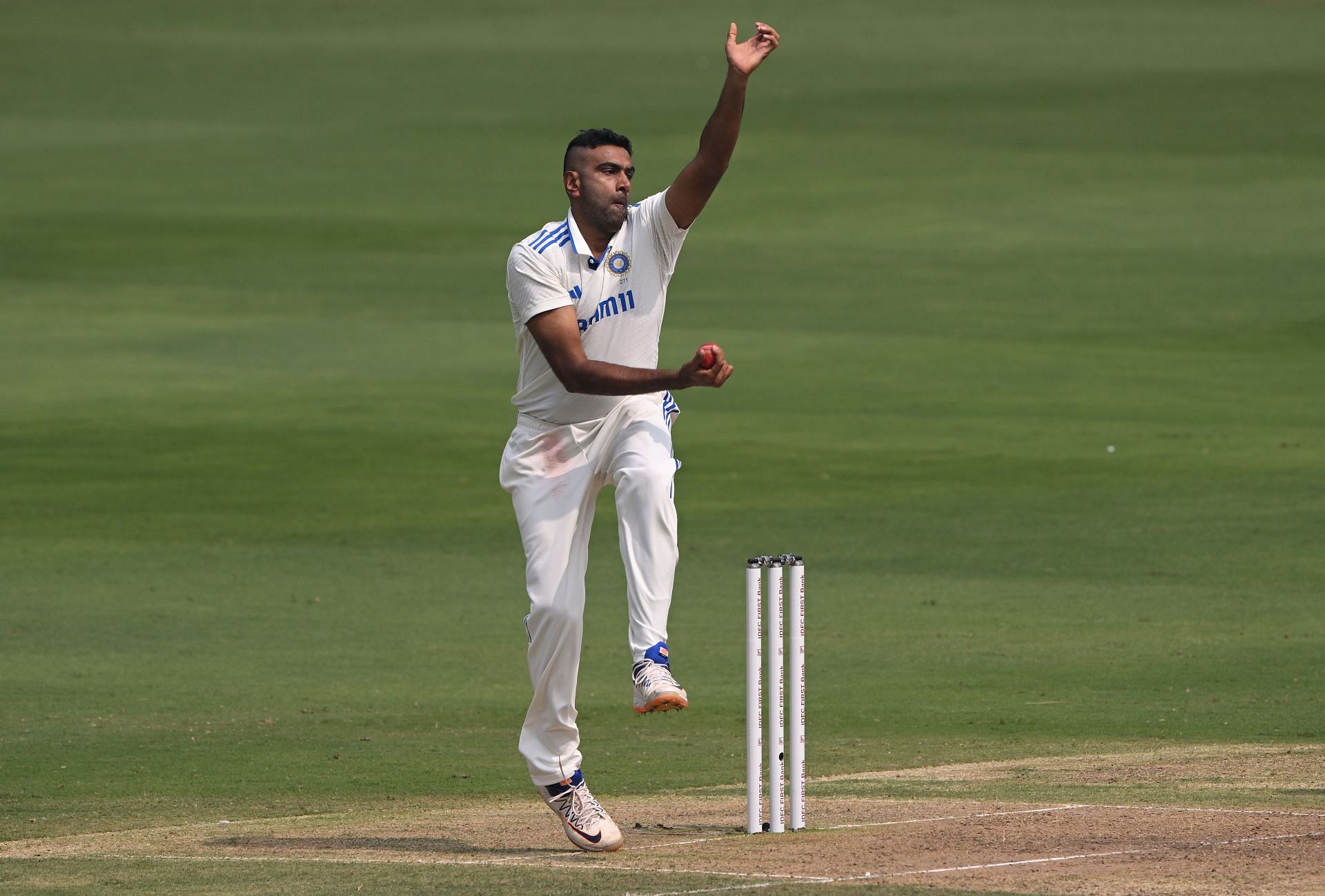 Ravichandran Ashwin registered figures of 3/126 in the second innings in Hyderabad. [P/C: BCCI]