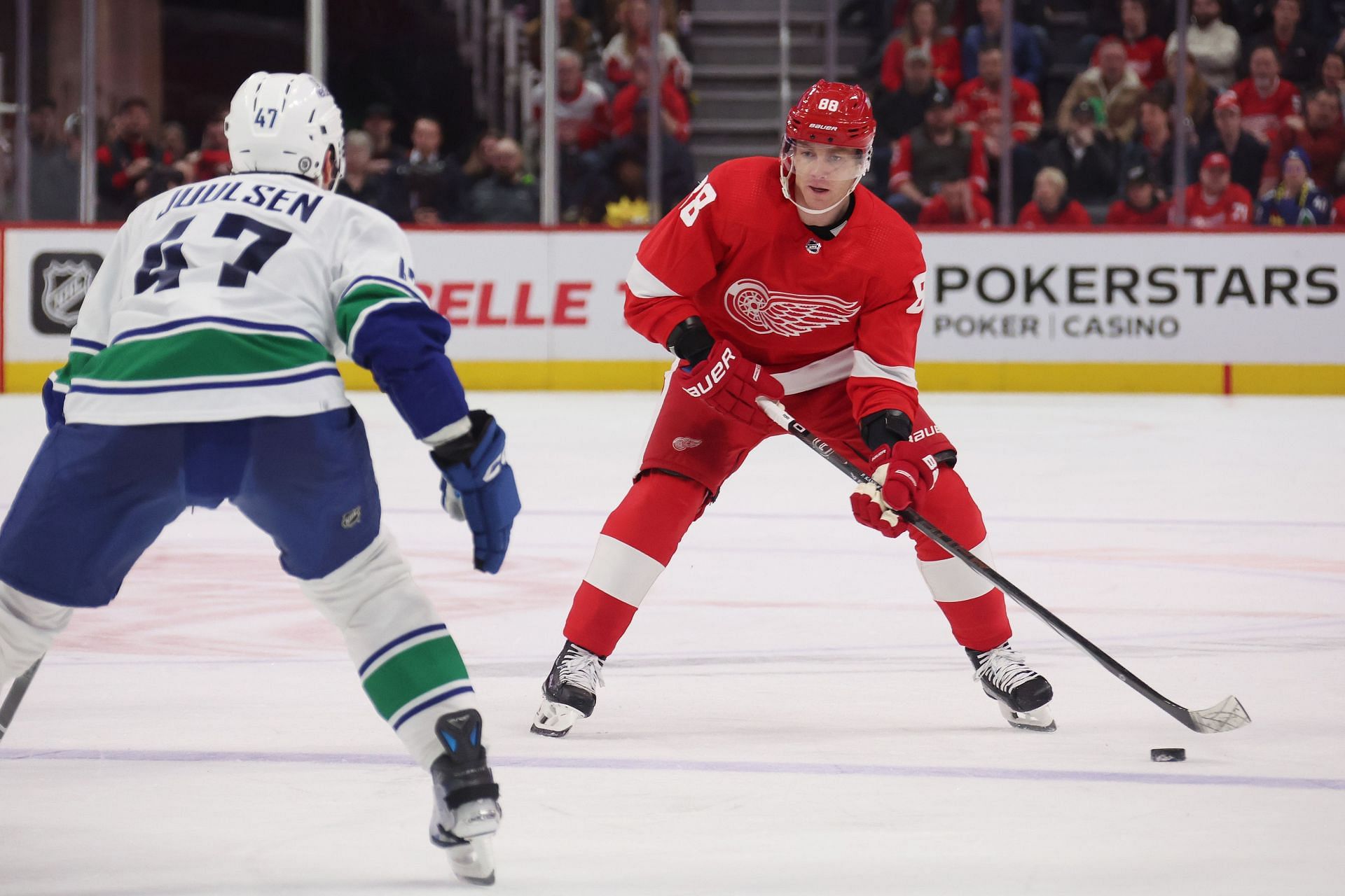 Vancouver Canucks vs Detroit Red Wings at Little Caesars Arena