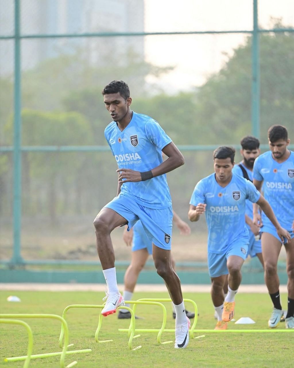 Lenny Rodrigues in training for Odisha FC this season.