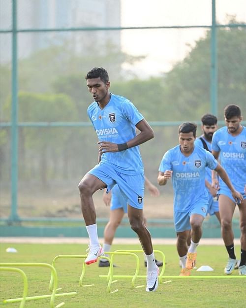 Lenny Rodrigues in training for Odisha FC this season.