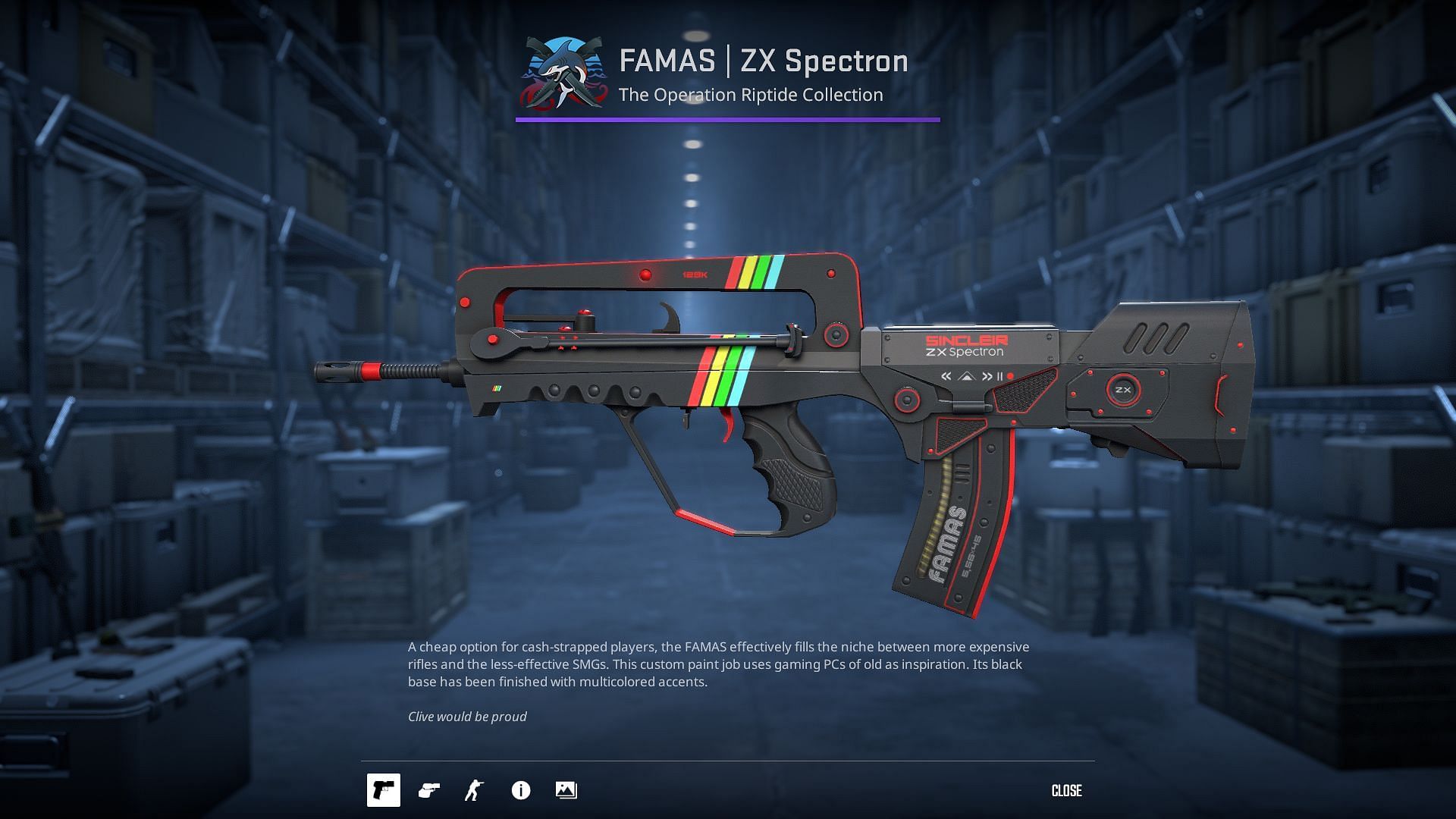 FAMAS ZX Spectron (Image via Valve)
