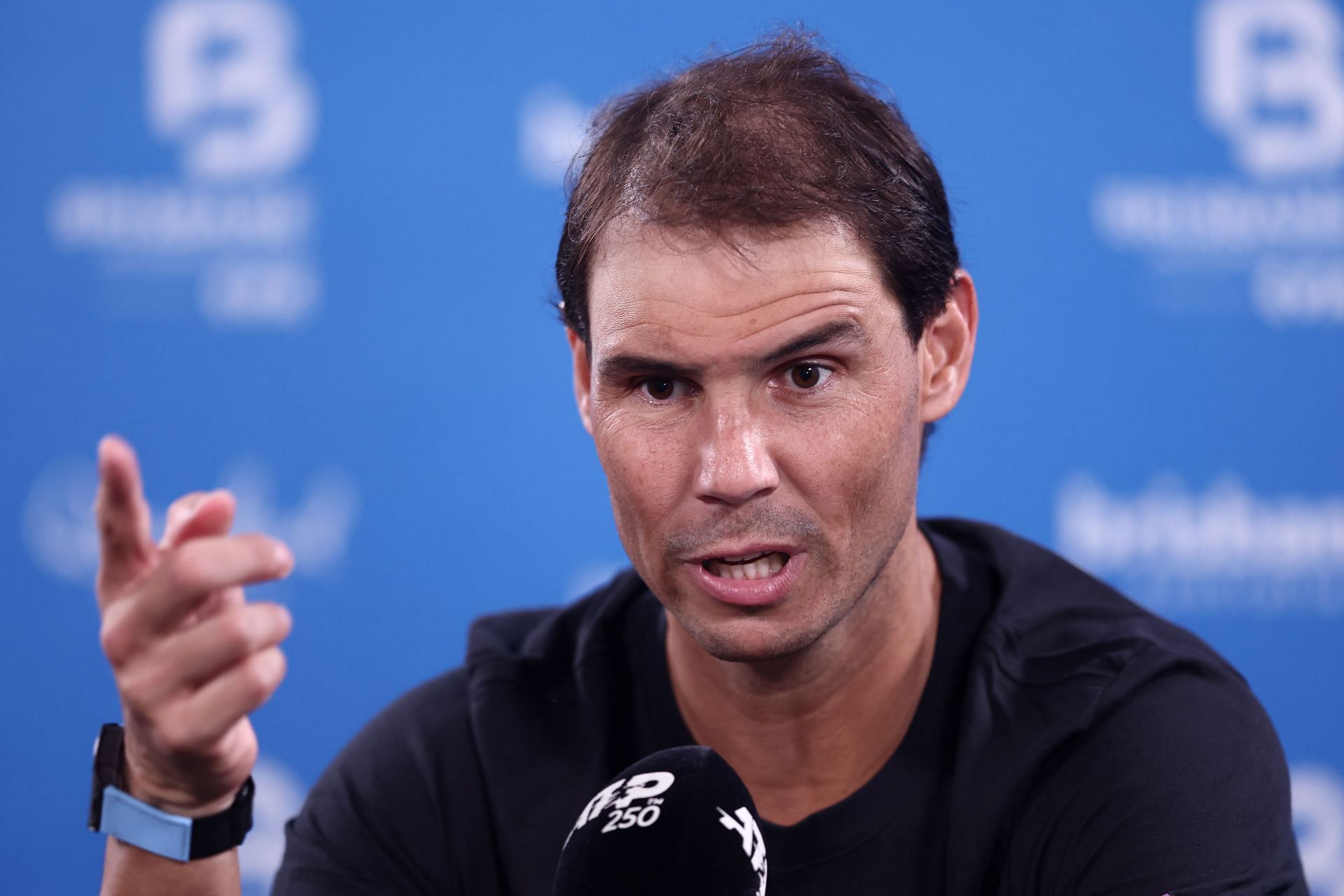 Rafael Nadal at the Brisbane International 2024