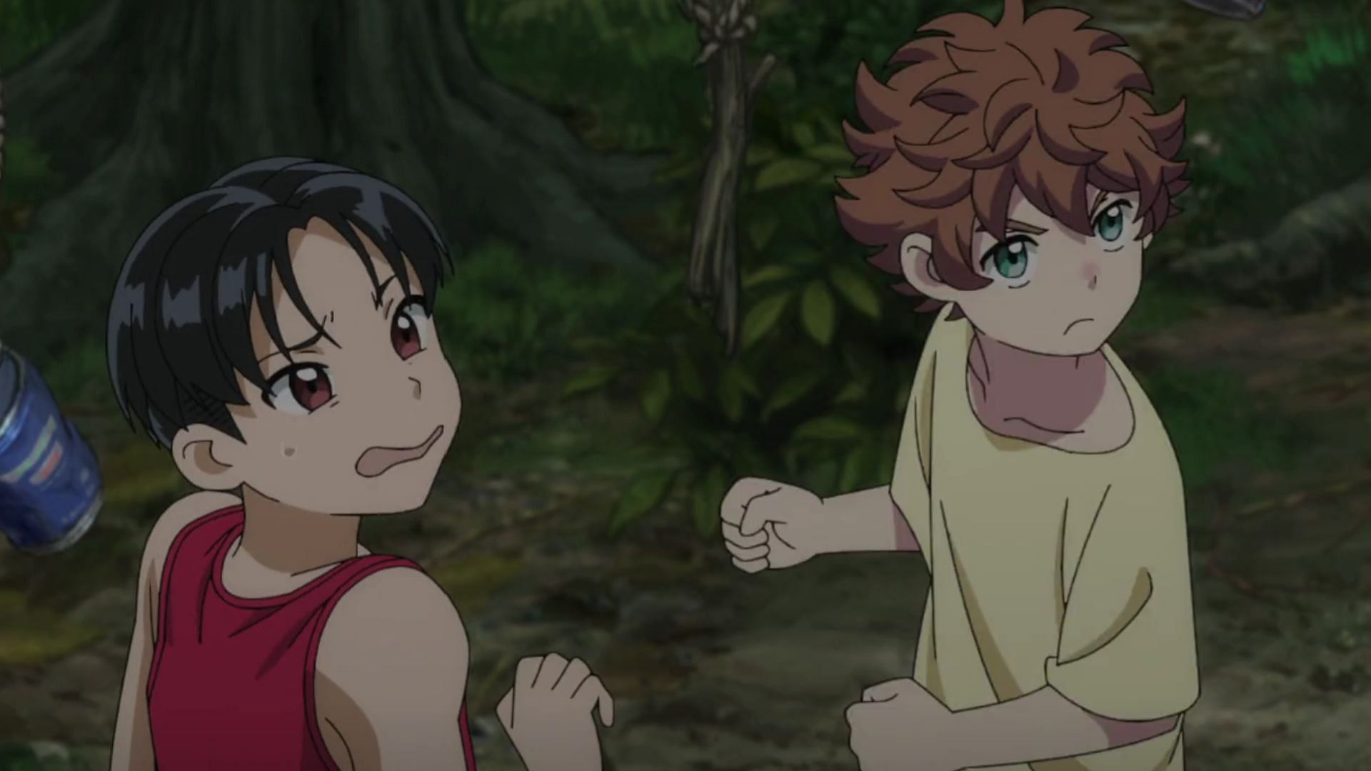 Arajin and Matakara as children as seen in the anime (Image via MAPPA)