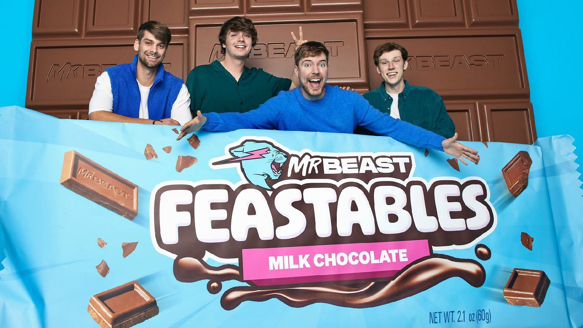 All new Feastables bars have hit the shelves (Image via Feastables/X)