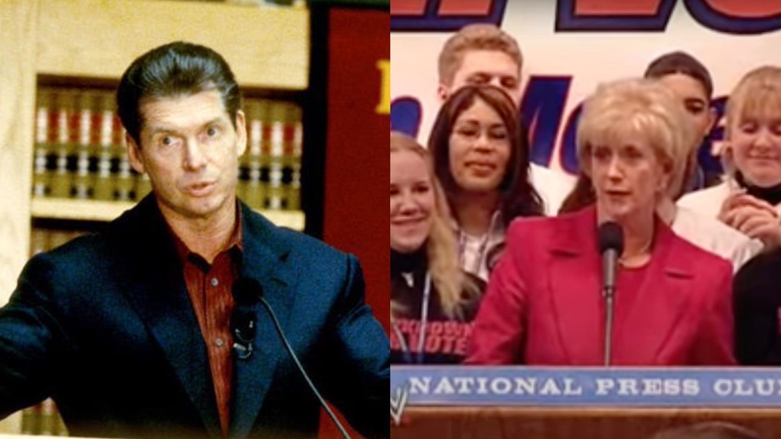 Vince (left); and Linda McMahon (right)