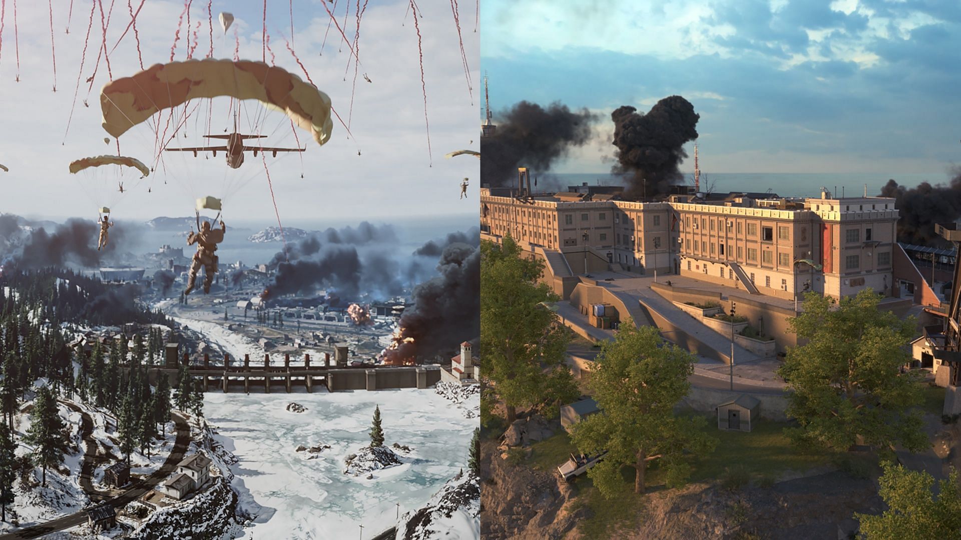 Verdansk and Rebirth Island in WZ Mobile (Image via Activision)