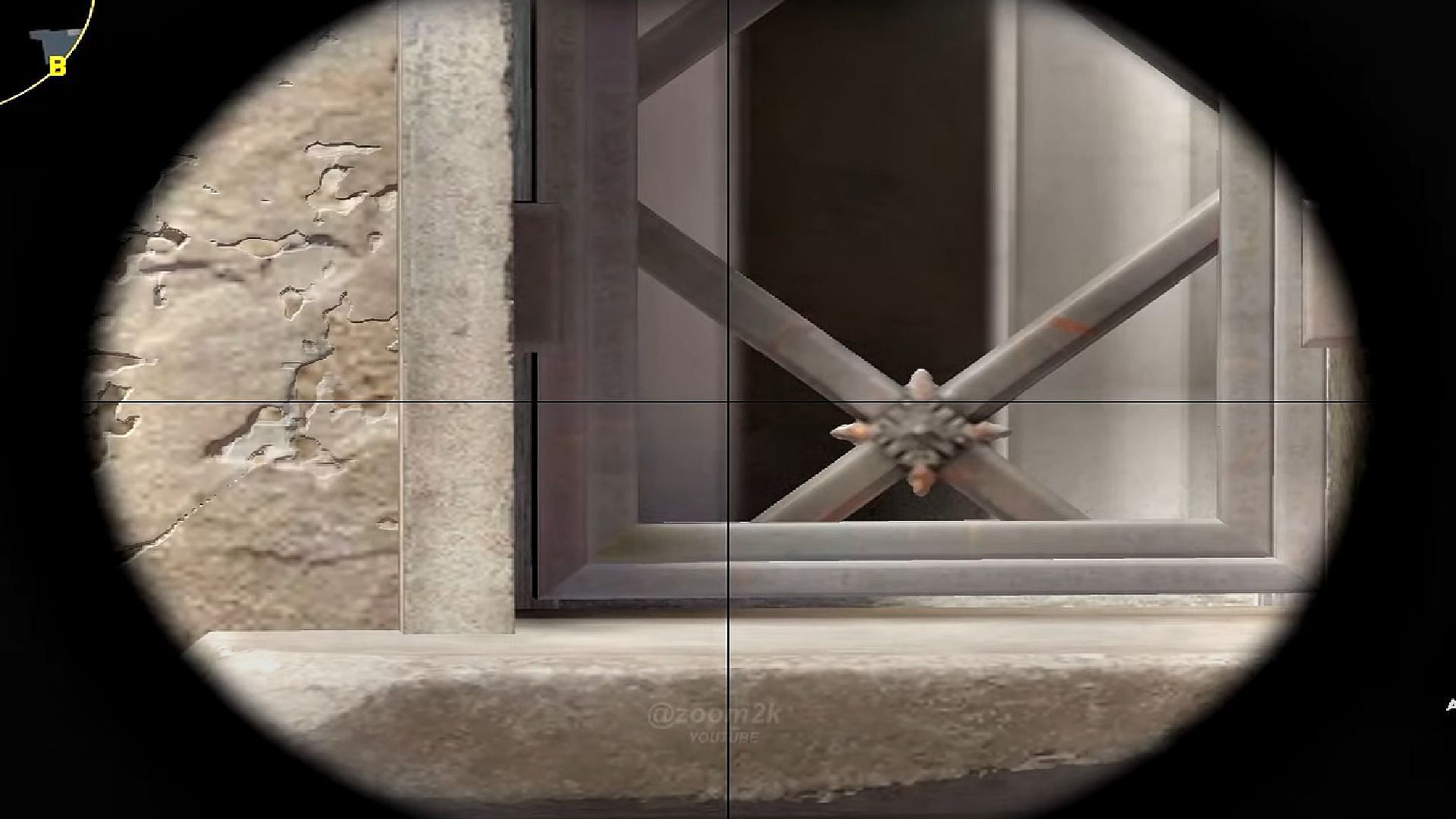 Wall bang spot on A site (Image via Valve || YouTube/Zoom2k)