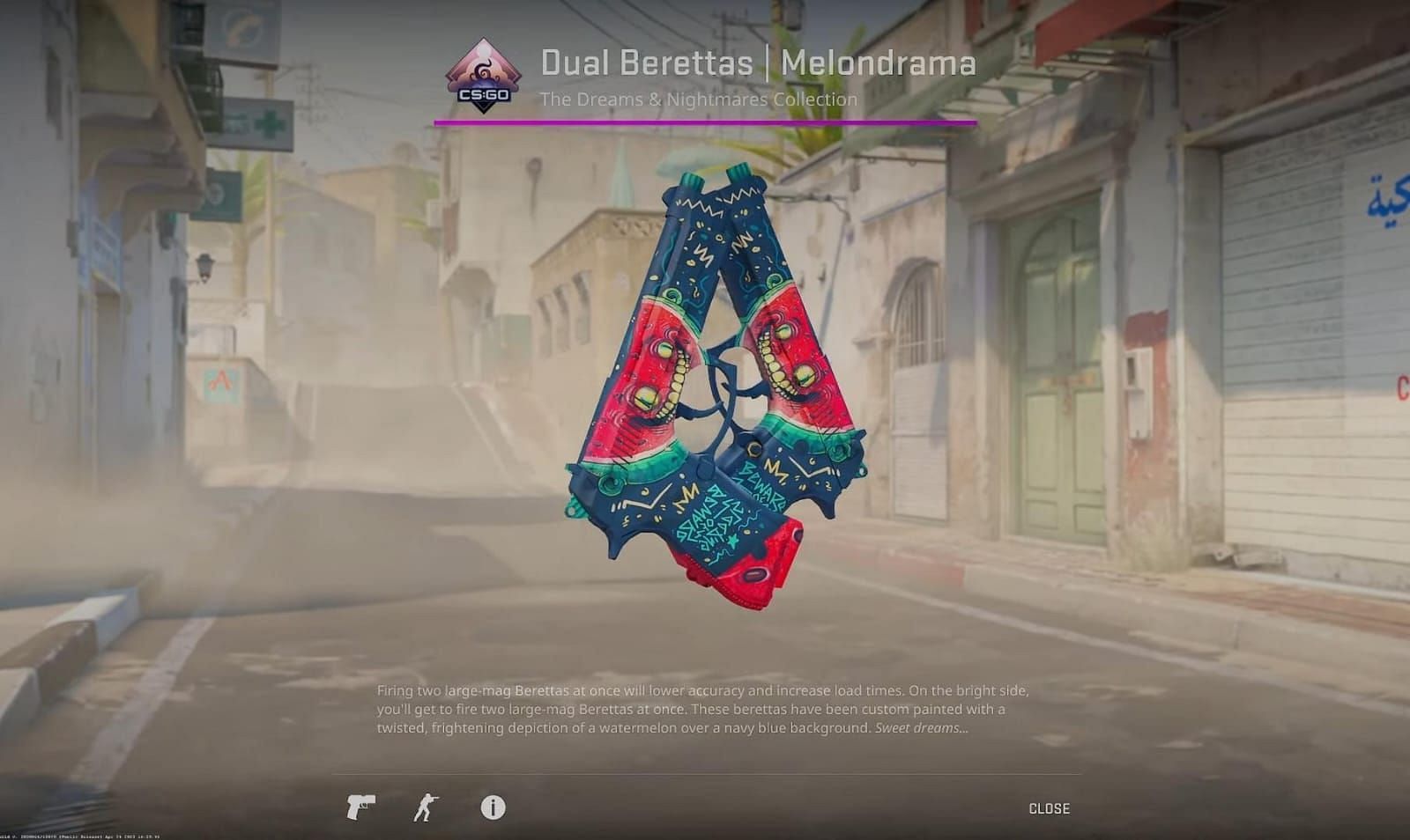 Dual Berettas Melondrama (Image via Valve || YouTube/covernant)