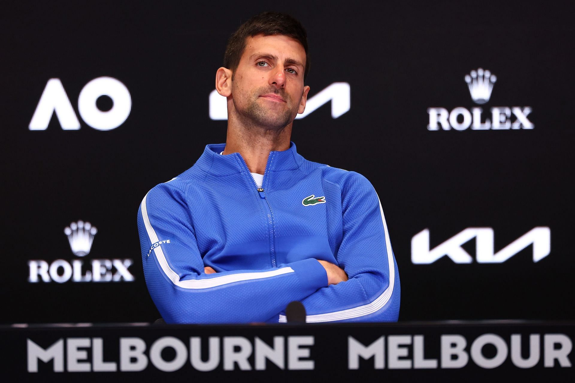 Novak Djokovic at the 2024 Australian Open.