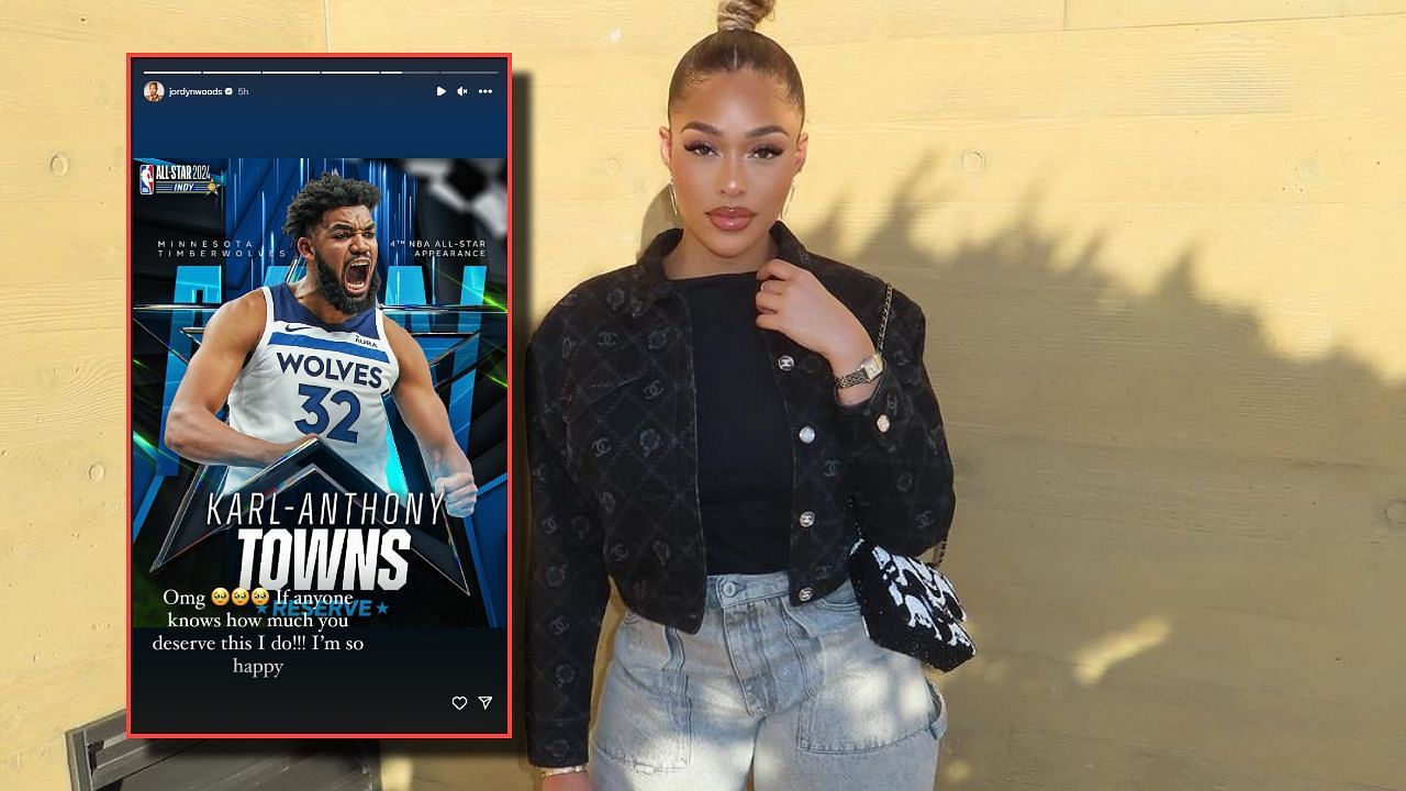 Jordyn Woods showered her full support to partner Karl-Anthony Towns(Image via Instagram @jordynwoods)