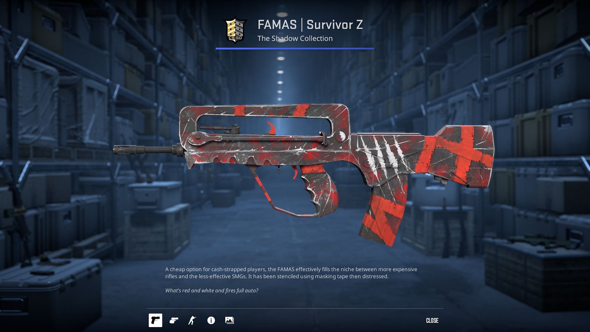 FAMAS Survivor Z (Image via Valve)