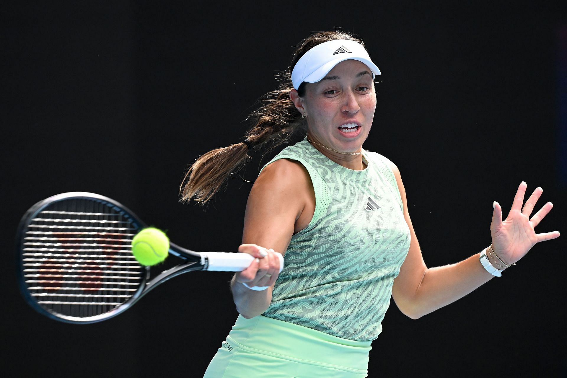 Jessica Pegula in action at the 2024 Australian Open