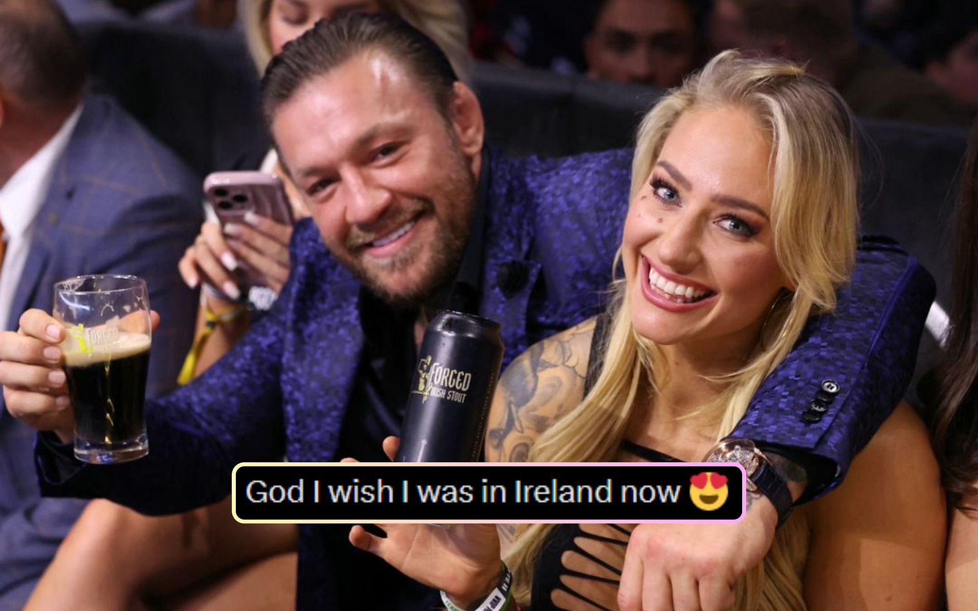 Conor McGregor welcomes Ebanie Bridges at his Black Forge Inn for meet-and-greet