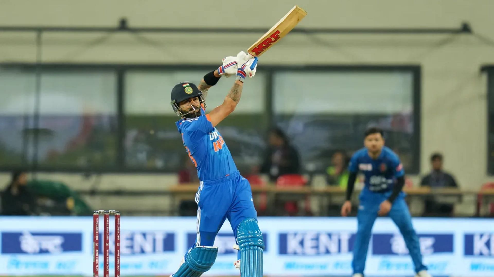 Virat Kohli in action for India during second T20I against Afghanistan in Indore