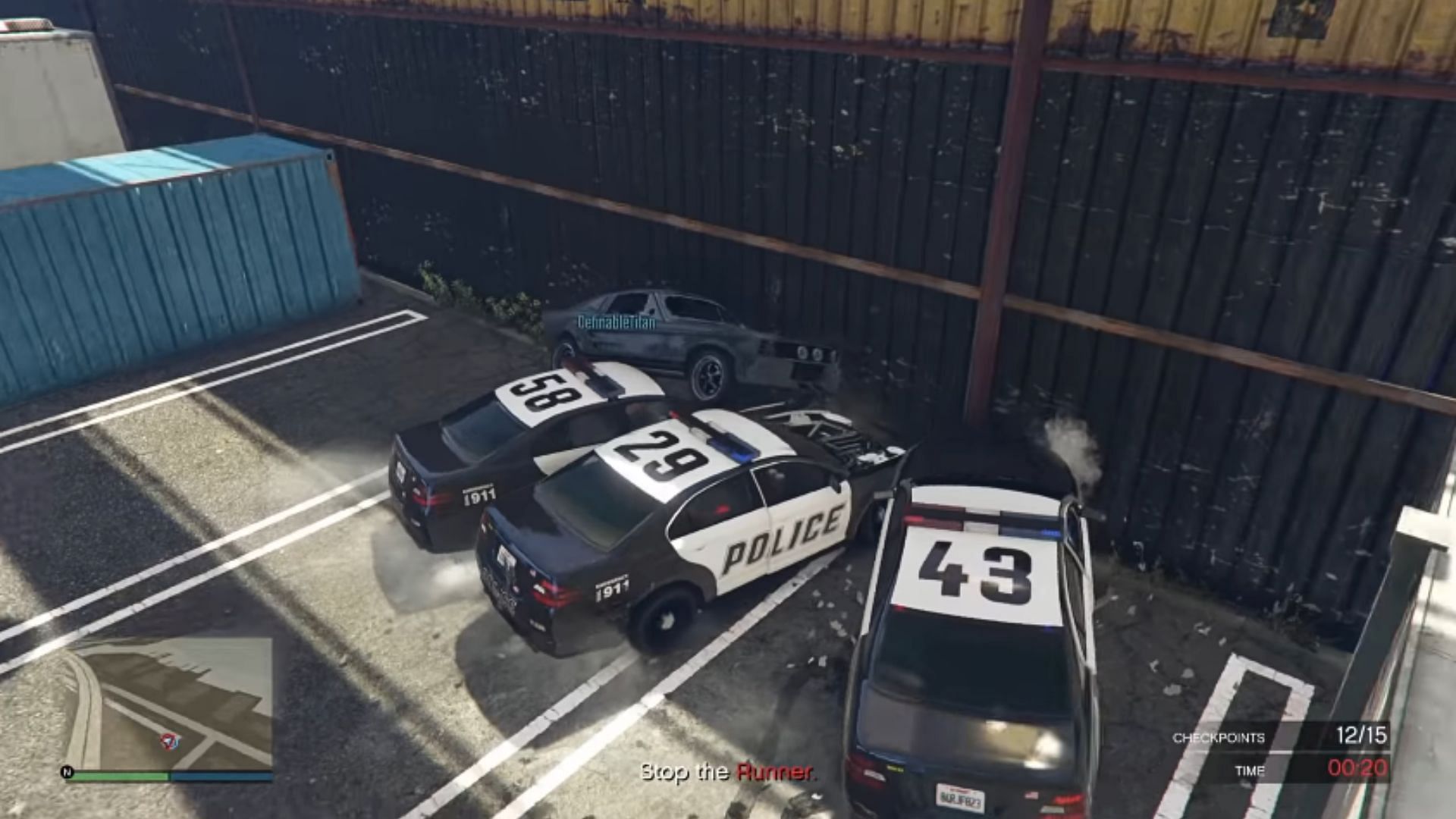The Interceptors must stop their opponent from collecting checkpoints (Image via YouTube/ Tylarious || Rockstar Games)