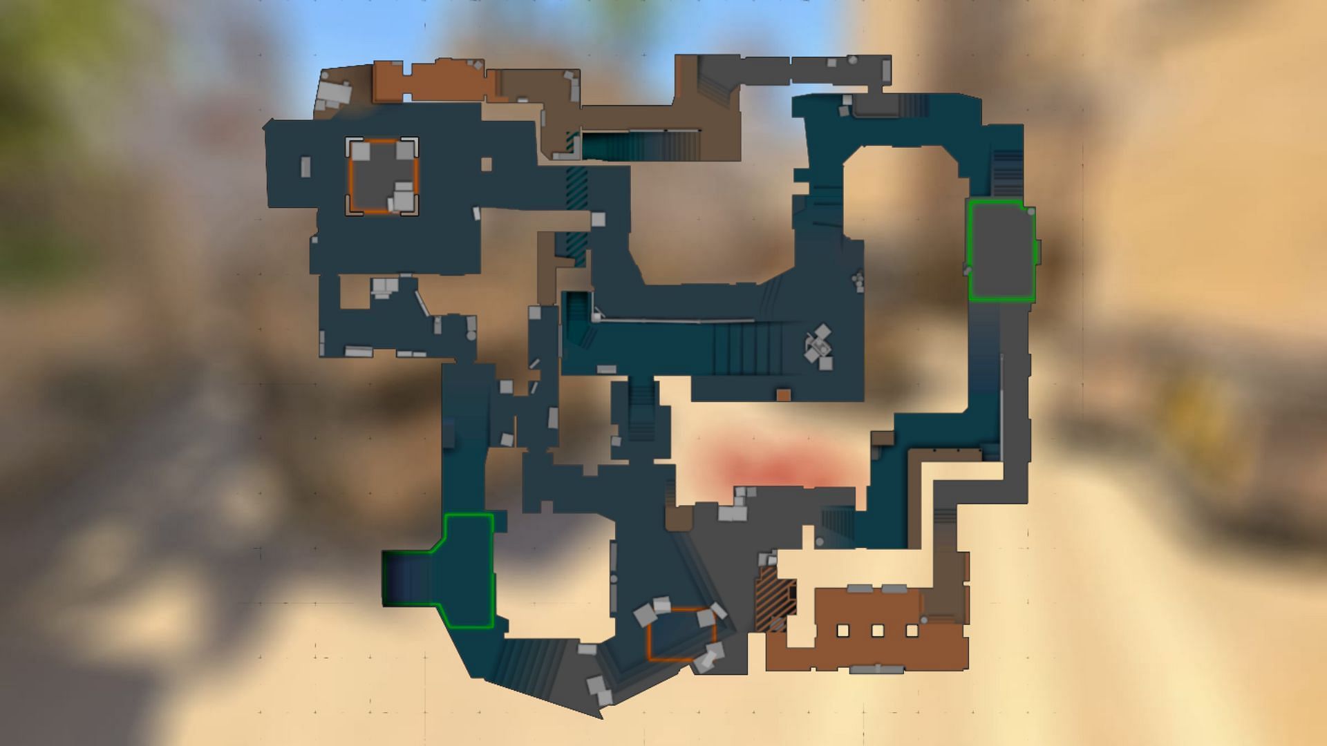 Mirage map layout (Image via Valve)