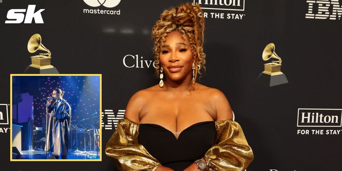 Serena Williams offers glimpses of musical spectacle at Clive Davis