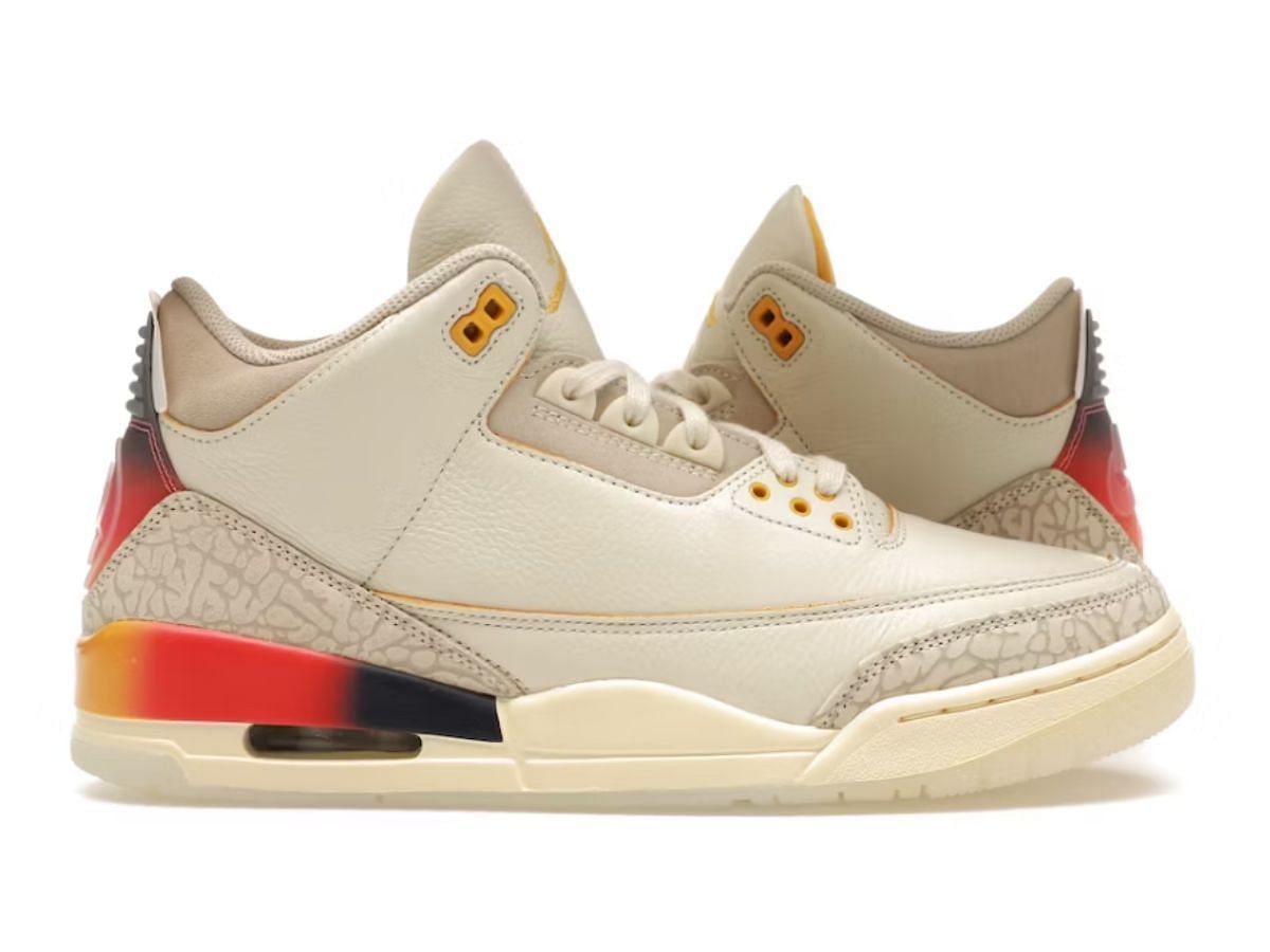 The Jordan 3 Retro SP J Balvin Medellin sunset (Image via StockX)