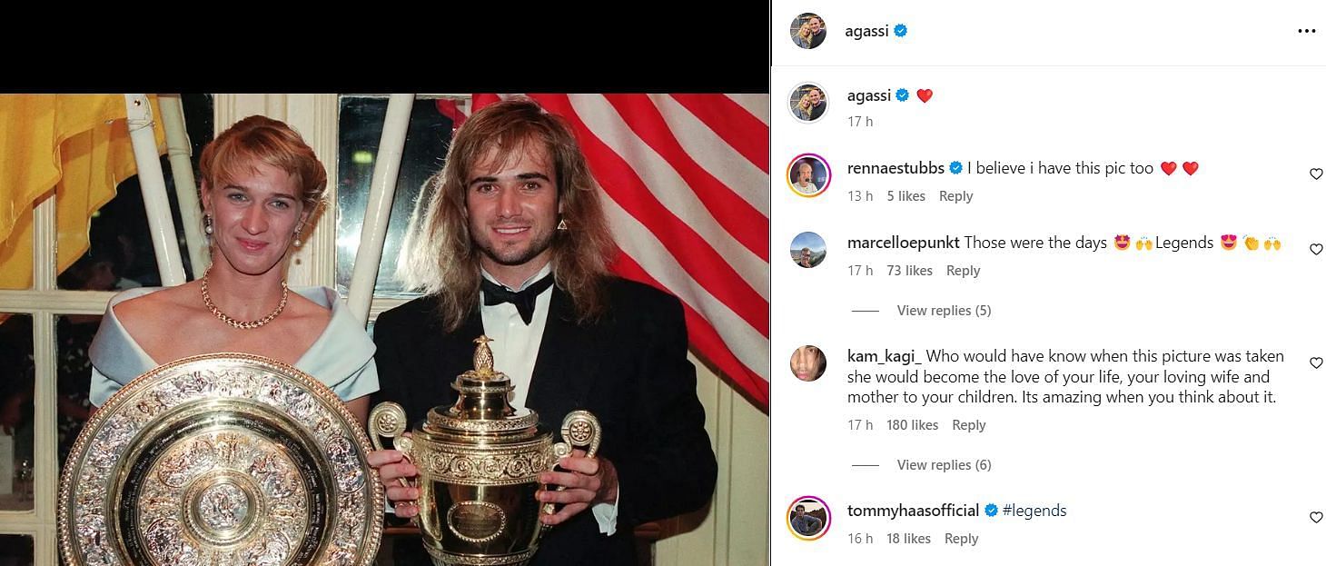Tommy Haas&#039; comment on Andre Agassi&#039;s picture