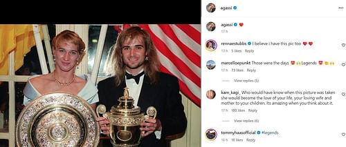 Tommy Haas' comment on Andre Agassi's picture