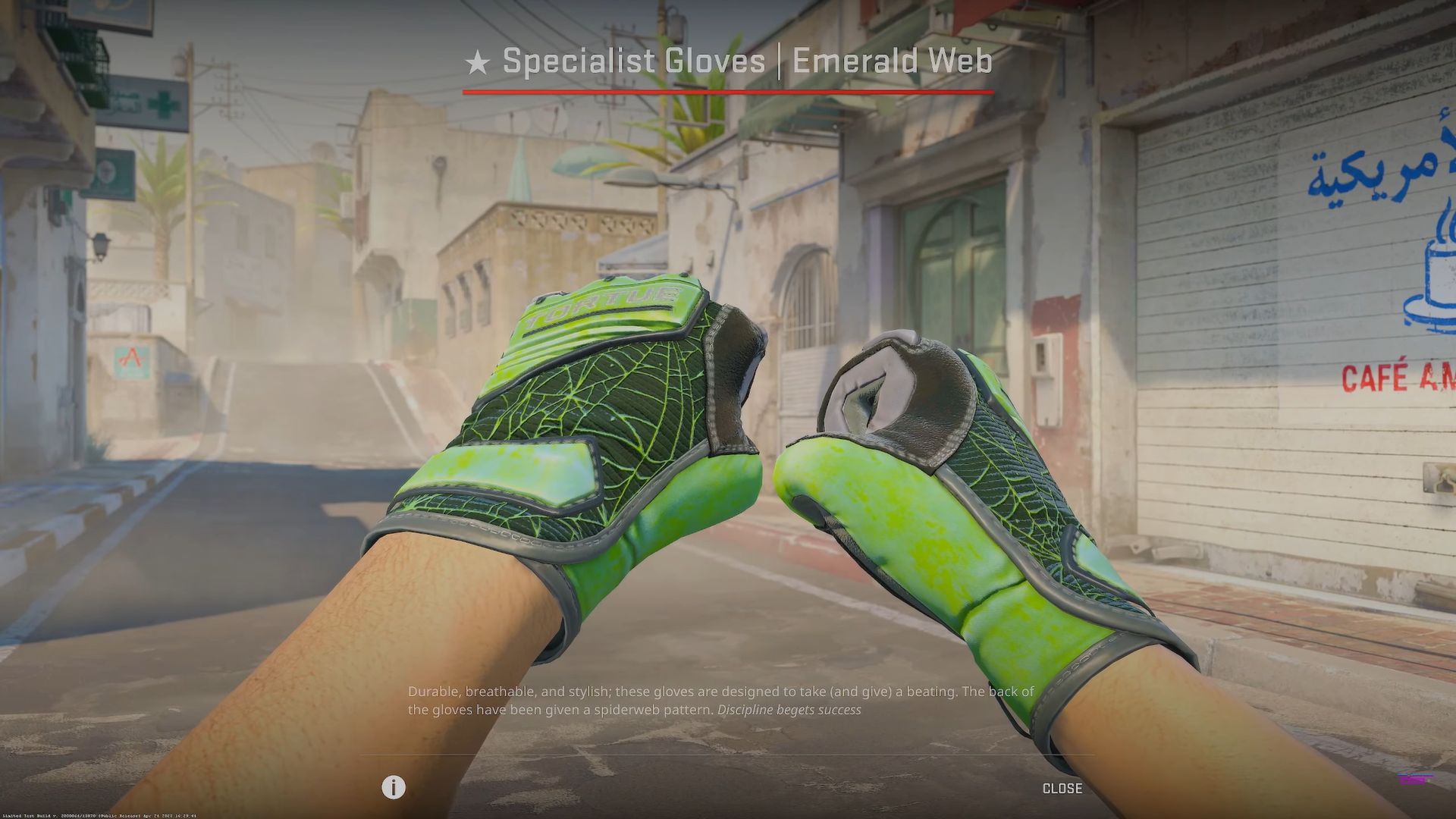 Specialist Gloves | Emerald Web (Image via Valve || YouTube/covernant)