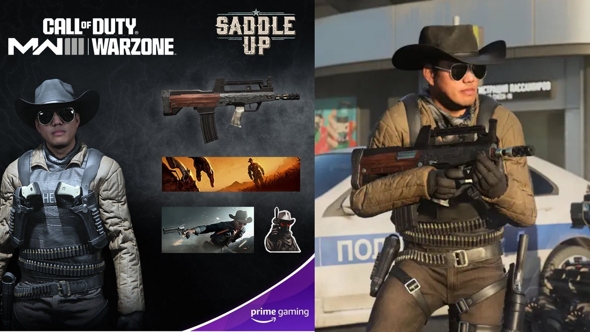 Free Saddle Up bundle in MW3 and Warzone (Image via Activision || Prime Gaming)
