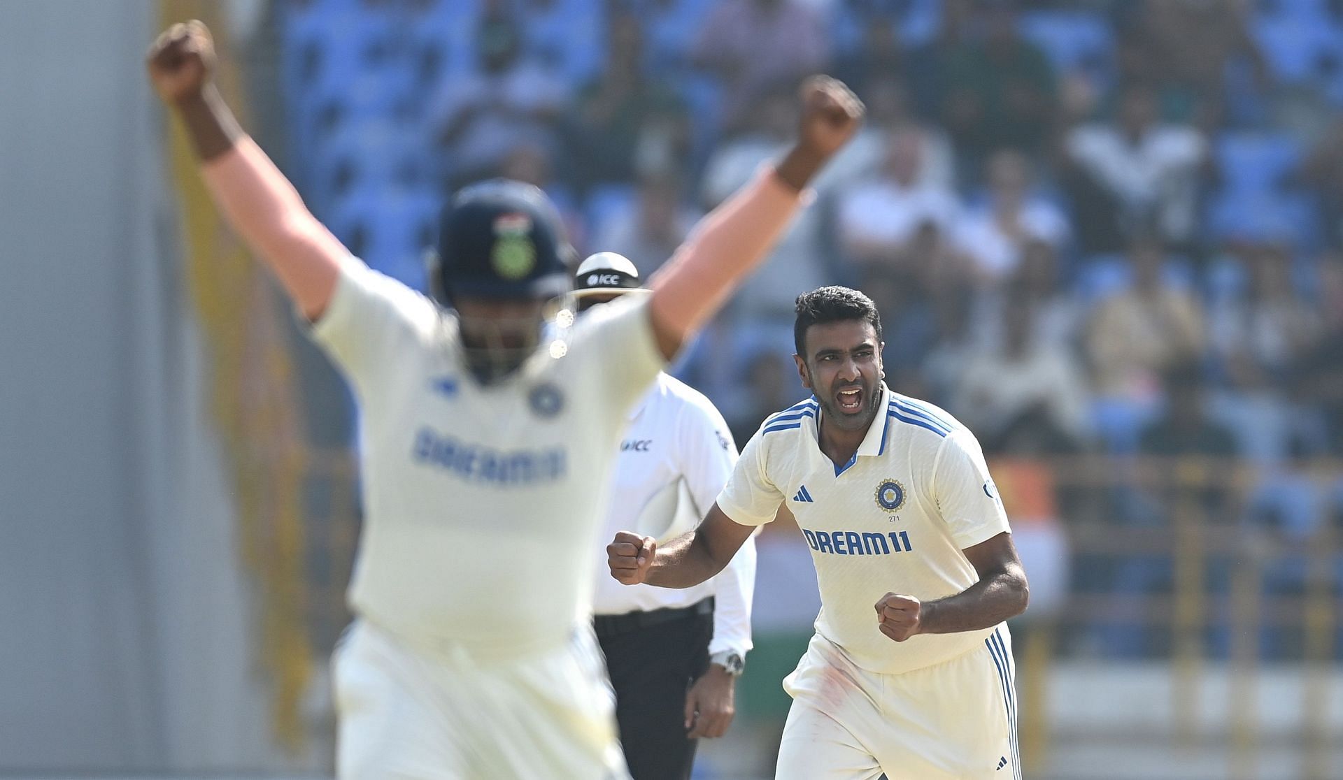 Ravichandran Ashwin had Zak Crawley caught by Rajat Patidar to reach the 500-wicket mark. [P/C: Getty]