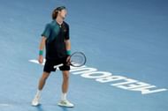 Andrey Rublev during his 2024 Australian Open match against Jannik Sinner