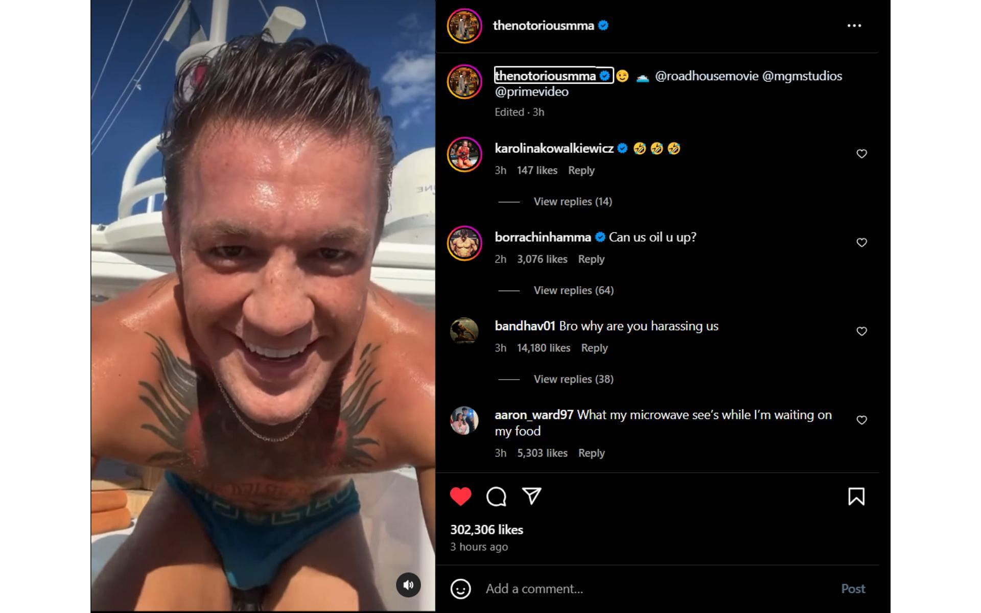 Paulo Costa&#039;s response to Conor McGregor&#039;s recent Instagram post [via @thenotoriousmma on Instagram]