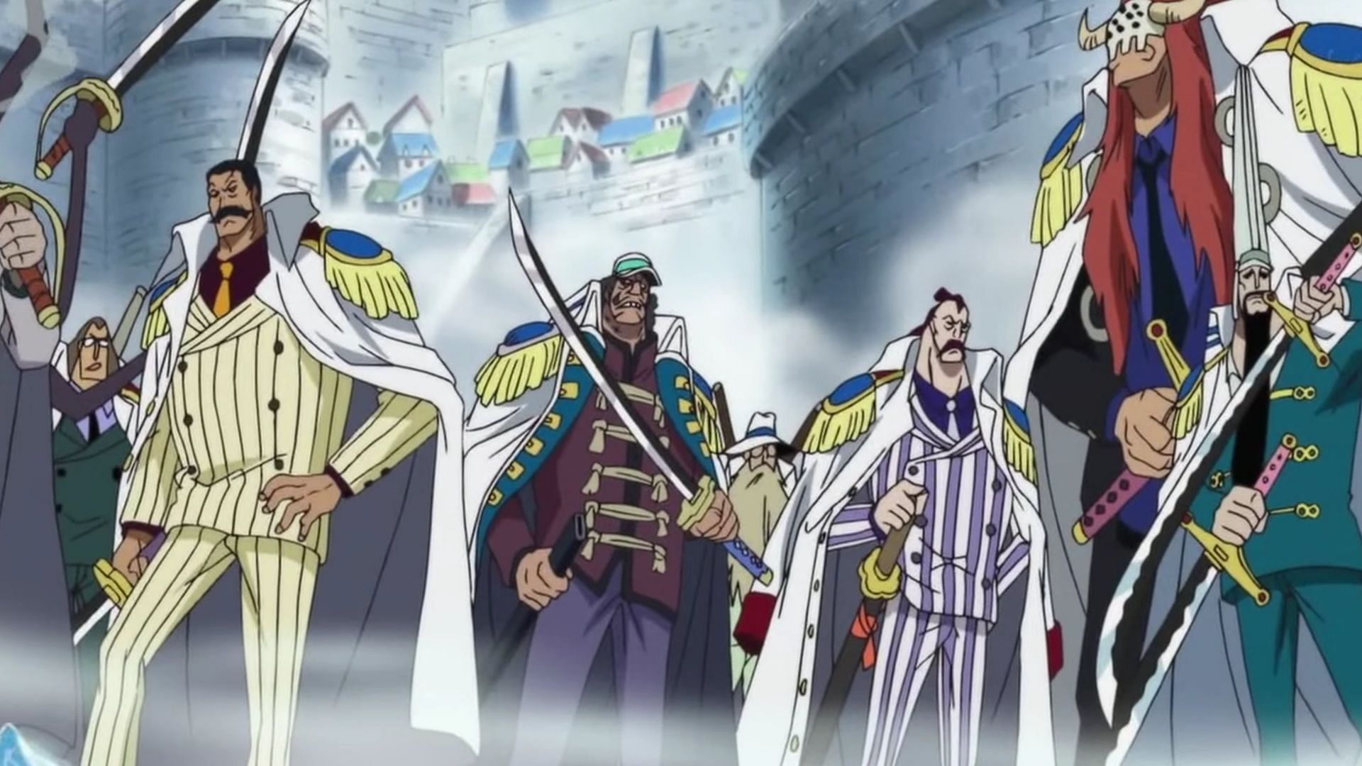 Some Vice Admirals from the One Piece series (Image via Toei Animation)
