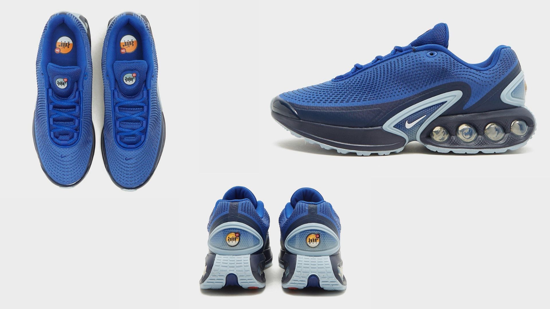A closer look at the Nike Air Max Dn Hyper Blue shoes (Image via X/@33degres)