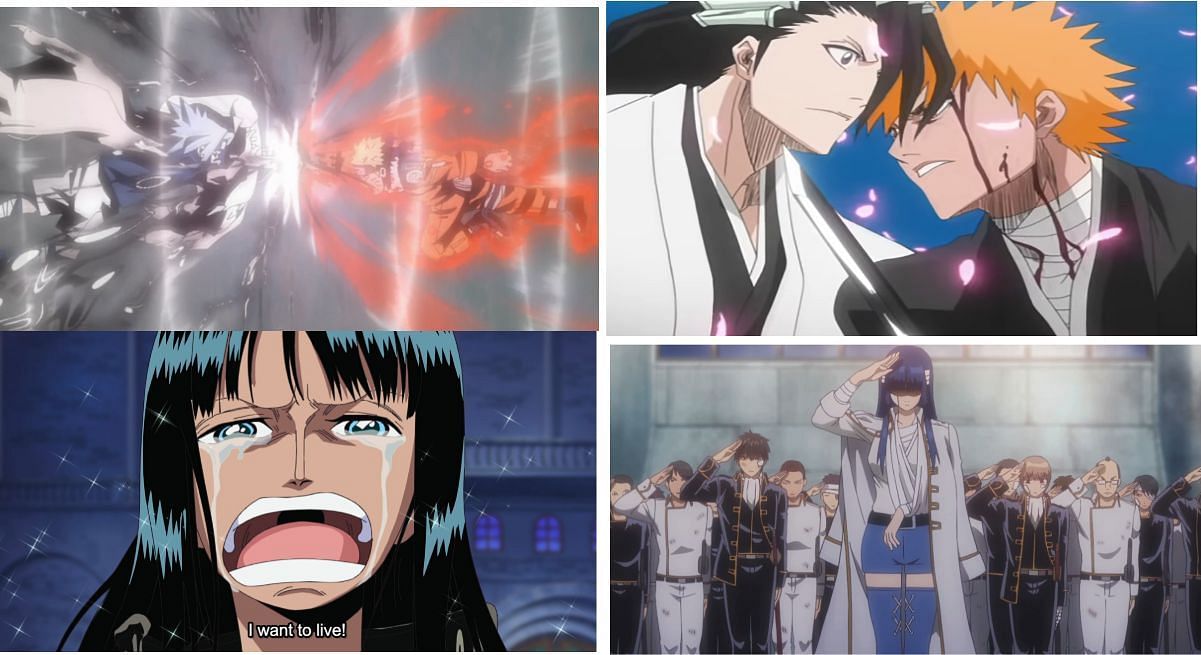 Various anime rescue arcs (Image via Studios Pierrot, Toei animation, and Sunrise)