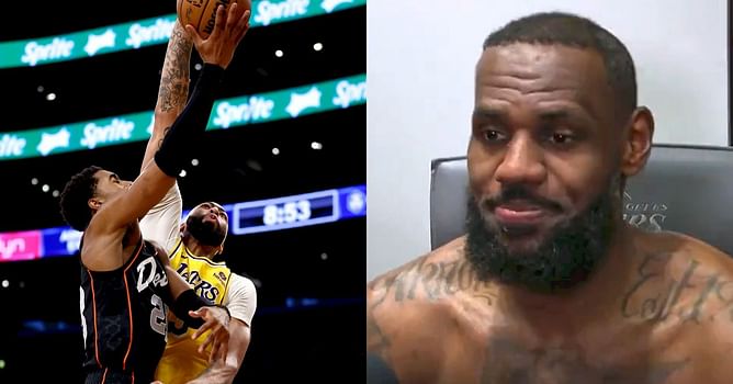 “Testing to see if he’s DPOY”: LeBron James gives comical reaction to Anthony Davis’ implausible block