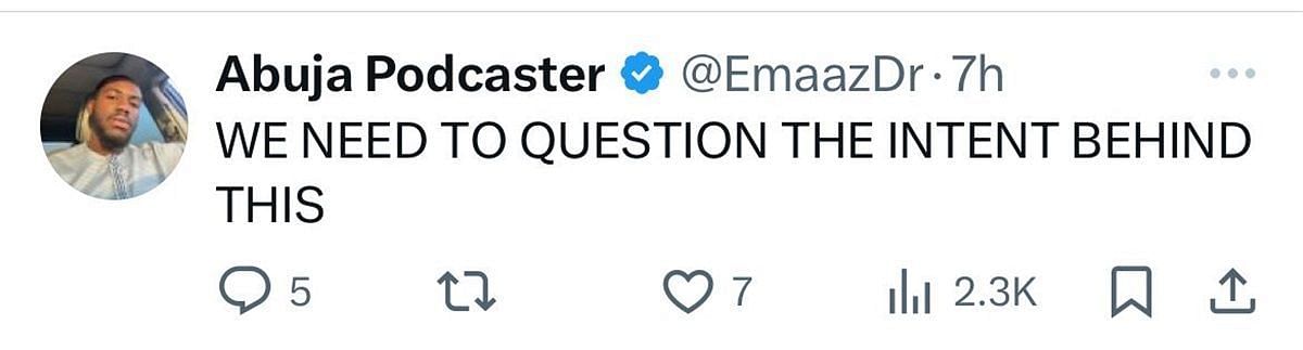 Users want to question the intent behind the display (image via @EmaazDr on X)